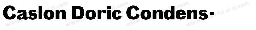 Caslon Doric Condens字体转换